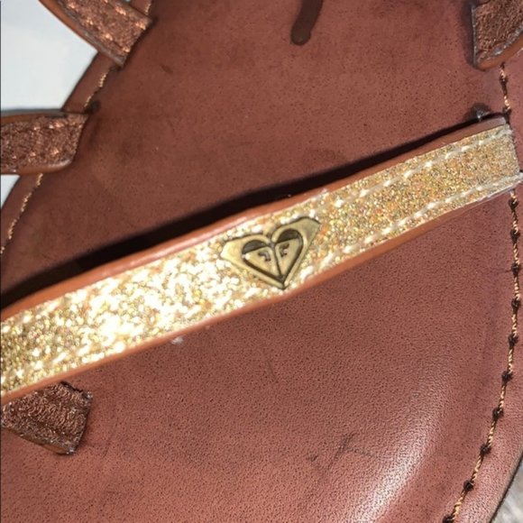 Roxy Gemma Gold Glitter Gladiator Sandals Size 6 - Picture 14 of 14